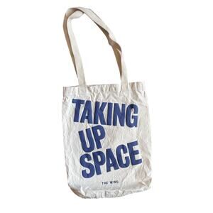 The Wing Cotton Canvas Tote Bag Taking Up Space